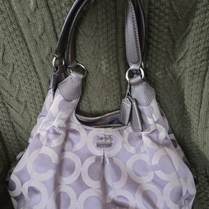Coach Purple Signature Shoulder Bag